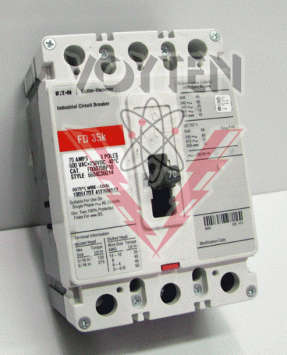 FD3070BP10 Circuit Breaker by Eaton, Cutler Hammer or Westinghouse