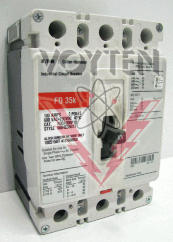 FD3100BP10 Circuit Breaker by Eaton, Cutler Hammer or Westinghouse