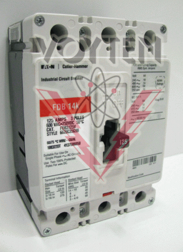 FDB3125V Circuit Breaker by Eaton, Cutler Hammer or Westinghouse