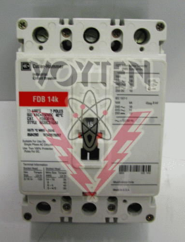 FDB3015L Circuit Breaker by Eaton, Cutler Hammer or Westinghouse