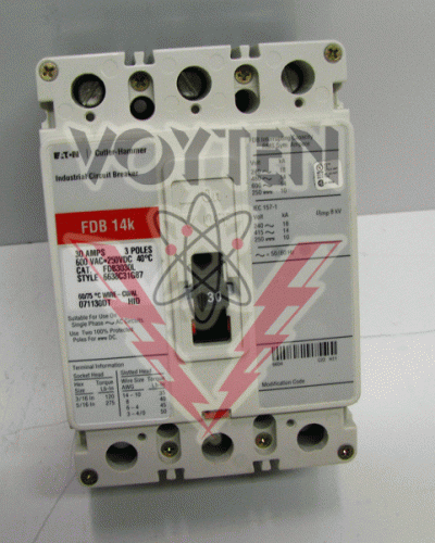 FDB3030L Circuit Breaker by Eaton, Cutler Hammer or Westinghouse