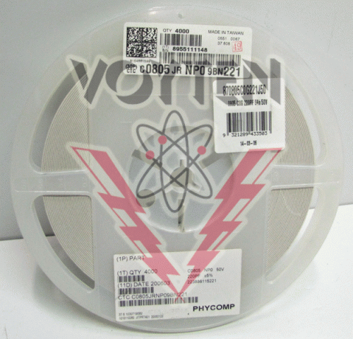 C0805JRNP09BN221 Capacitors by Phycomp