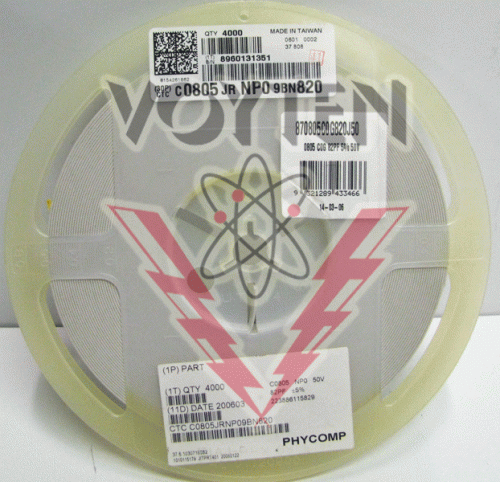 C0805JRNP09BN820 by Phycomp