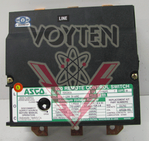 92033030 Remote Control Switch by ASCO
