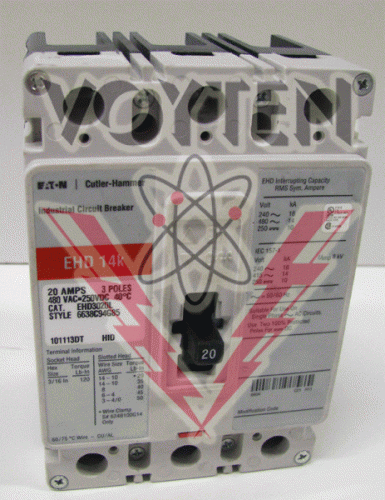 EHD3020L Circuit Breaker by Eaton, Cutler Hammer or Westinghouse