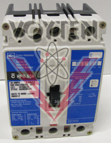 HFD3030L Circuit Breaker by Eaton, Cutler Hammer or Westinghouse