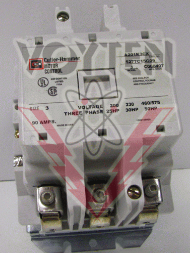 A201K3CX Contactor by Eaton, Cutler Hammer or Westinghouse