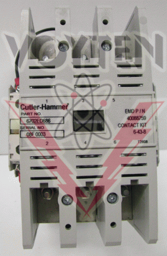 6702ED686 Contactor by Eaton, Cutler Hammer or Westinghouse