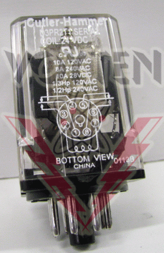 D3PR2T1 Relay by Eaton, Cutler Hammer or Westinghouse