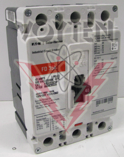 FD3040BP10 Circuit Breaker by Eaton, Cutler Hammer or Westinghouse