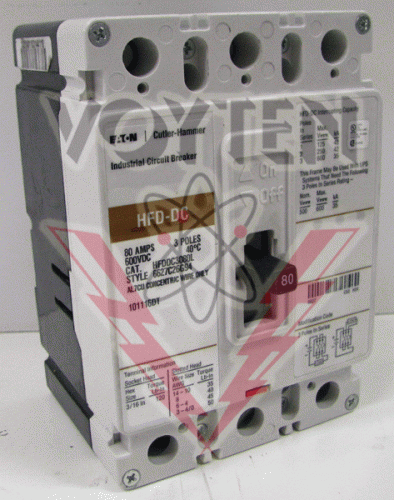 HFDDC3080L Circuit Breaker by Eaton, Cutler Hammer or Westinghouse