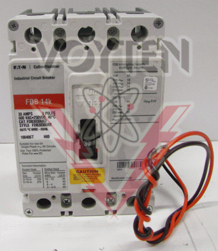 FDB3030U62 Circuit Breaker by Eaton, Cutler Hammer or Westinghouse