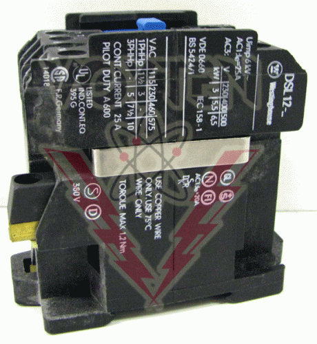 DSL12-10A Contactor by Eaton, Cutler Hammer or Westinghouse