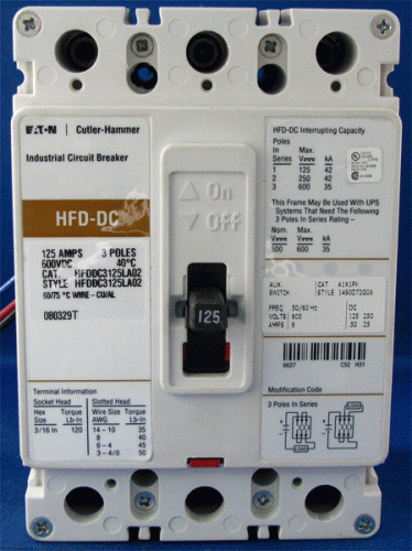 HFDDC3125LA02 Circuit Breaker