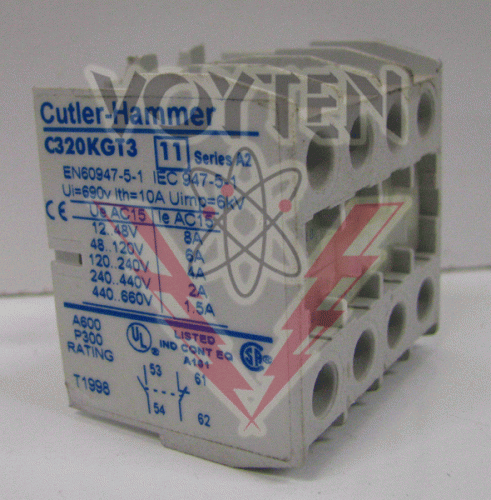 C320KGT3 Contact Block by Eaton, Cutler Hammer, and Westinghouse
