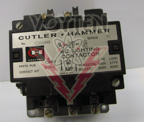 C30DN3 Contactor by Eaton, Cutler Hammer or Westinghouse