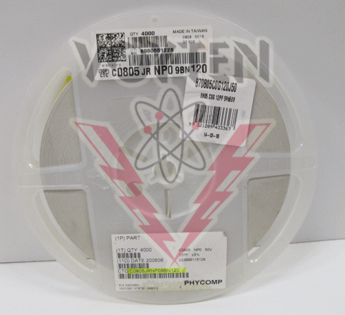 C0805JRNP09BN120 Capacitor by Phycomp