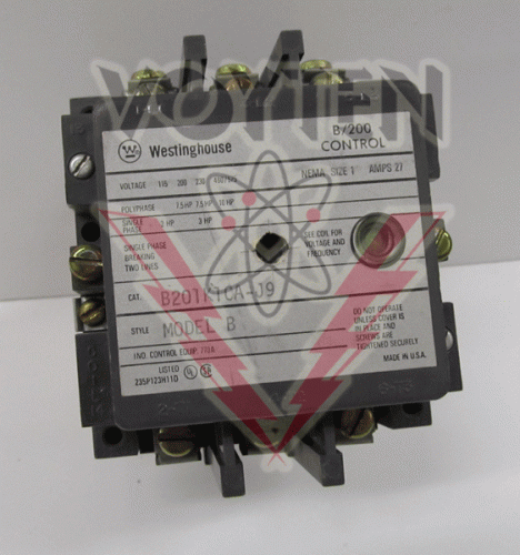 B201K1CA-J9 Contactor by Eaton, Cutler Hammer or Westinghouse