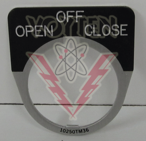 10250TM53 Legend Plate by Eaton, Cutler Hammer or Westinghouse