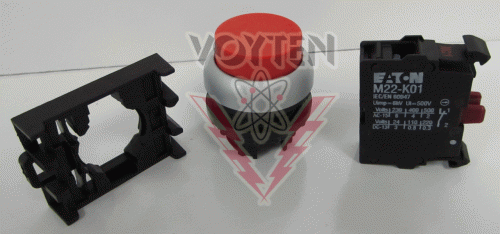 M22-DH-R-K01 Pushbutton by Eaton, Cutler Hammer or Westinghouse